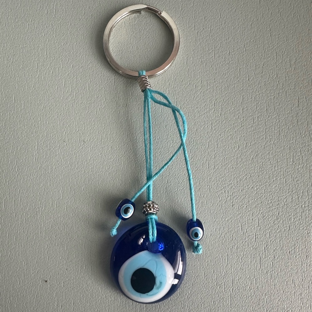 Handmade Evil Eye Keychain - Glass